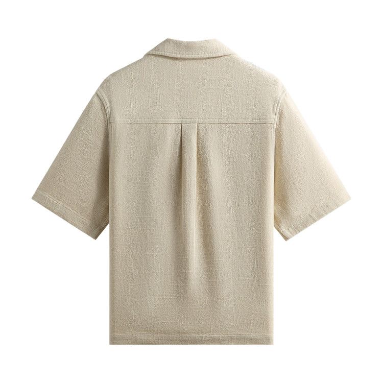 Kith Soft Woven Cropped Beckham Camp Collar Shirt 'Waffle'