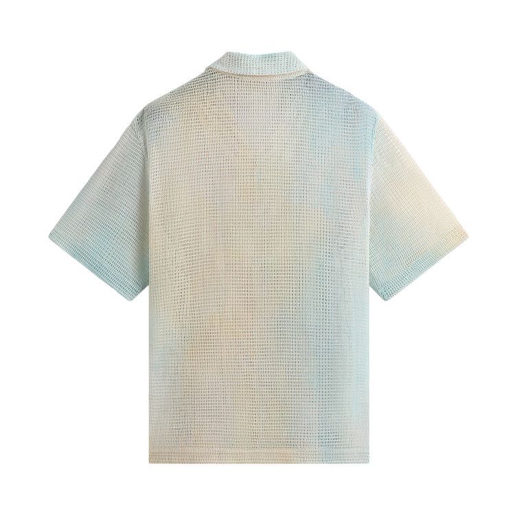 Kith Cloud Dye Cotton Mesh Thompson Camp Collar Shirt 'Larimar'