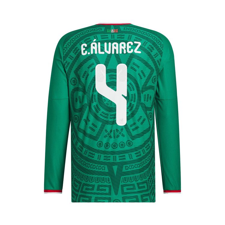 Adidas Mexico 26 Home Alvarez Authentic Long-Sleeve Jersey 'Bold Green'
