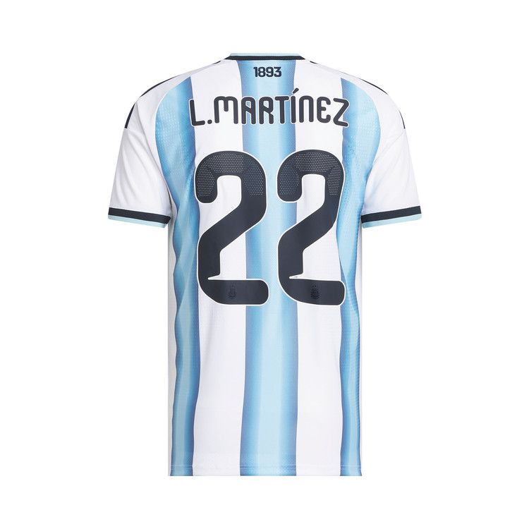 Adidas Argentina 26 Home Martinez Authentic Jersey 'White/Icey Blue'