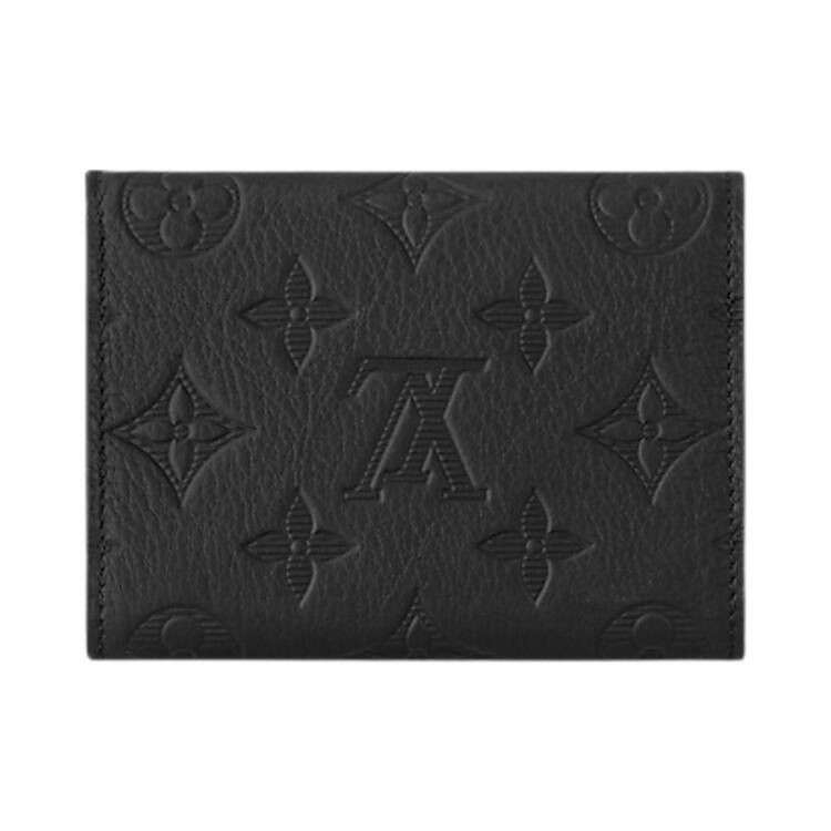 Louis Vuitton Victor Wallet 'Black Monogram Shadow Embossed Cowhide Leather'