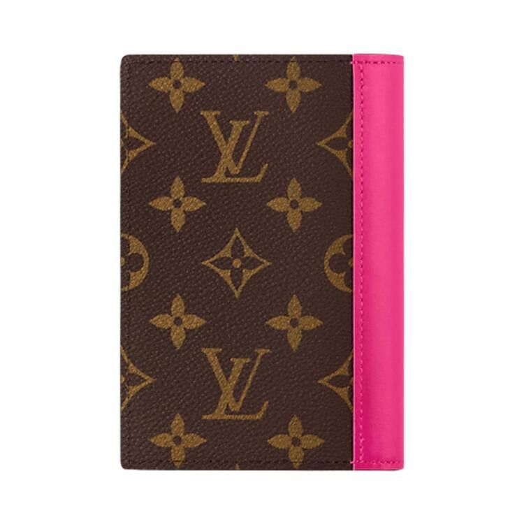 Louis Vuitton Passport Cover 'Pondichery Pink/Brown Monogram Canvas'