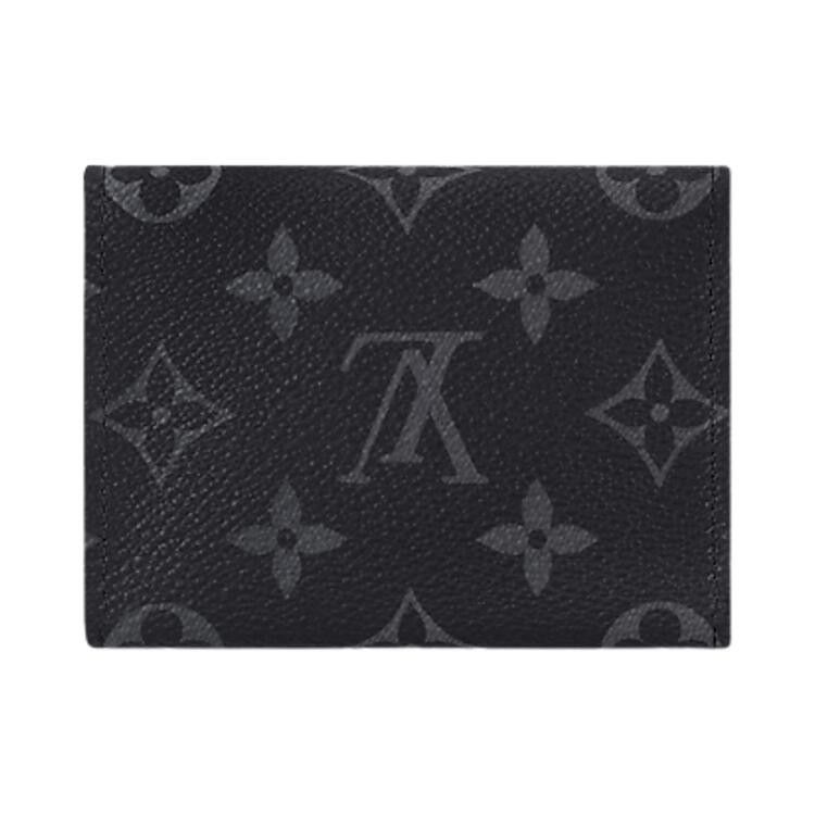 Louis Vuitton Envelope Business Card Holder 'Black Monogram Eclipse Canvas'