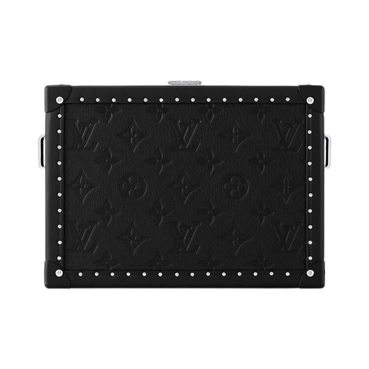 Louis Vuitton Clutch Box 'Black Monogram Shadow Embossed Cowhide Leather'