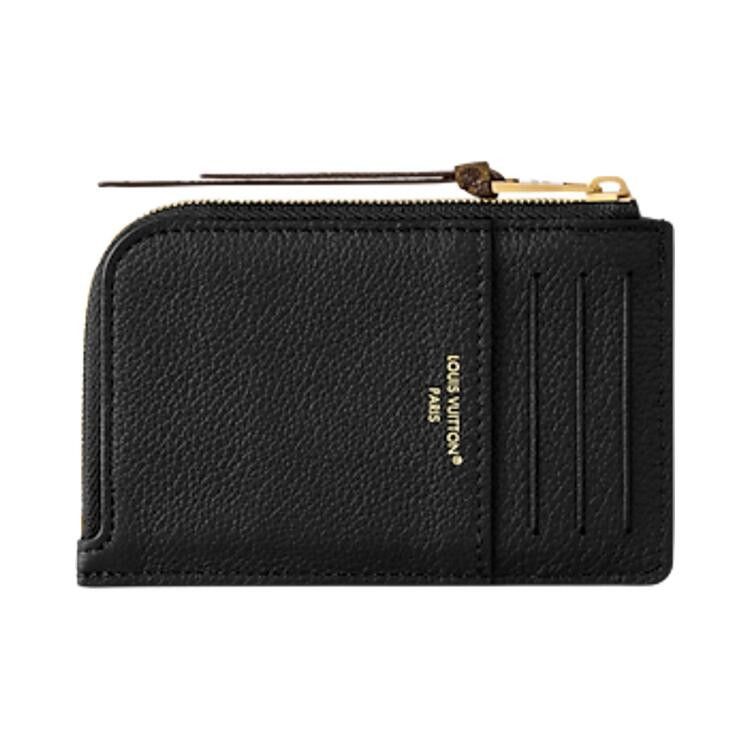 Louis Vuitton Low Key Zipped Card Holder 'Black Calfskin Leather'