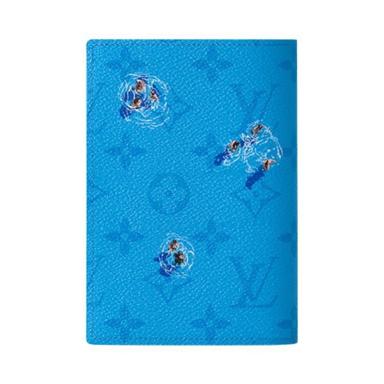 Louis Vuitton Passport Cover 'Pool Blue Monogram Canvas'