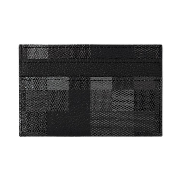 Louis Vuitton Double Card Holder 'Damoflage Black Canvas'