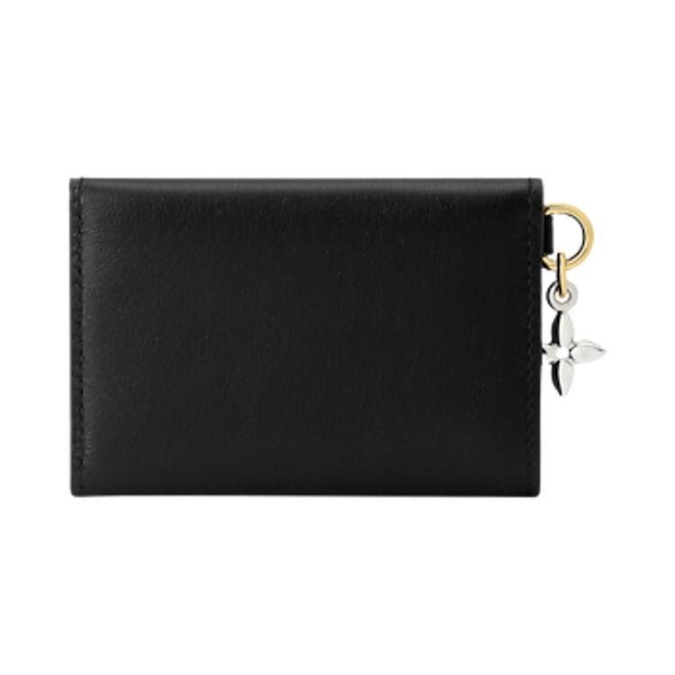 Louis Vuitton Mini Trifold Wallet LV Bloom 'Black Calfskin Leather'