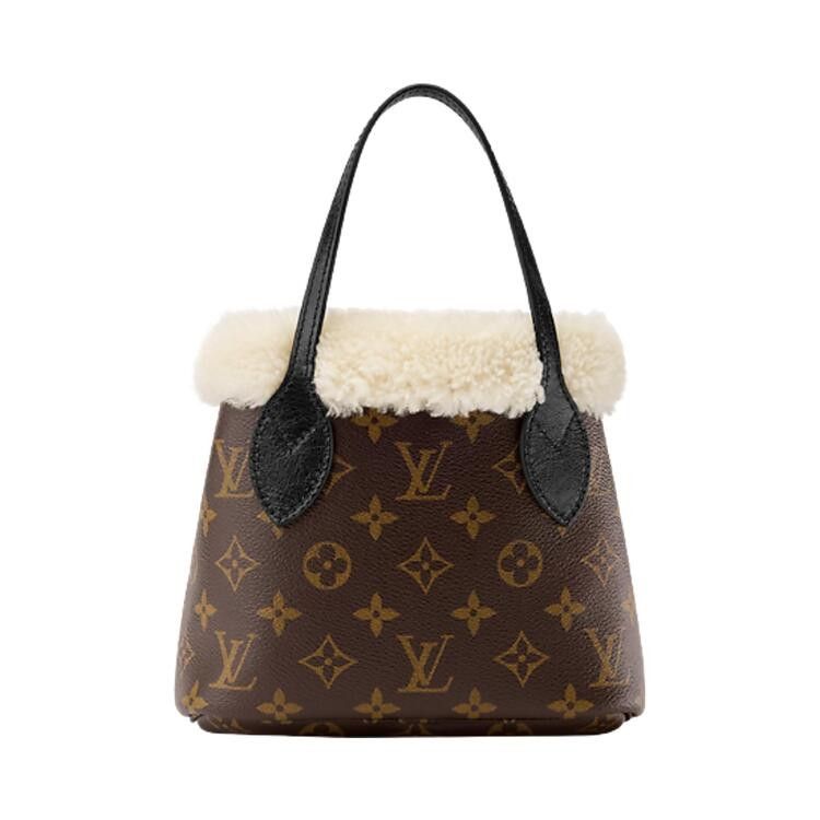 Louis Vuitton Neverfull BandoulièRe Inside Out Bb 'Brown Monogram Shearling'