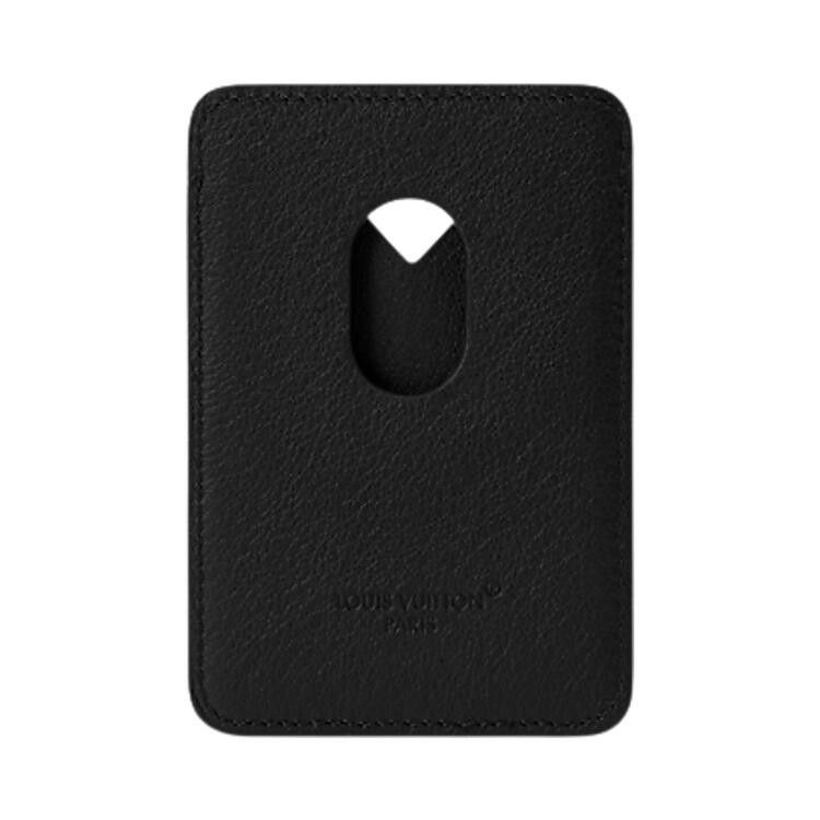 Louis Vuitton Magnetic Card Holder 'Black Monogram Shadow Calfskin Leather'