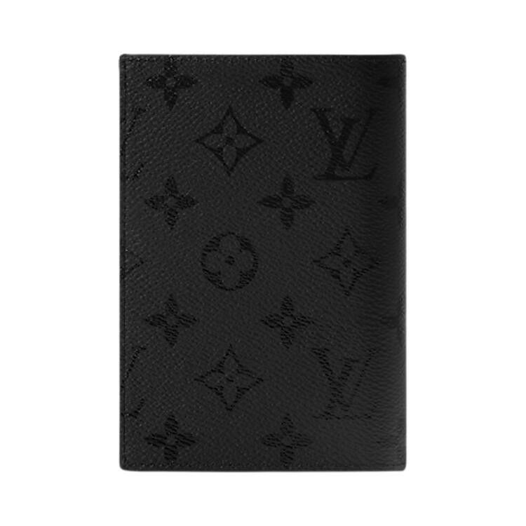 Louis Vuitton Passport Cover 'Black Monogram Midnight Canvas'