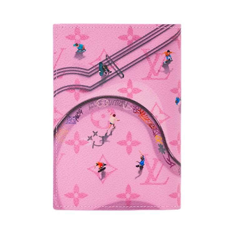 Louis Vuitton Passport Cover 'Skateboard Pink Monogram Canvas'