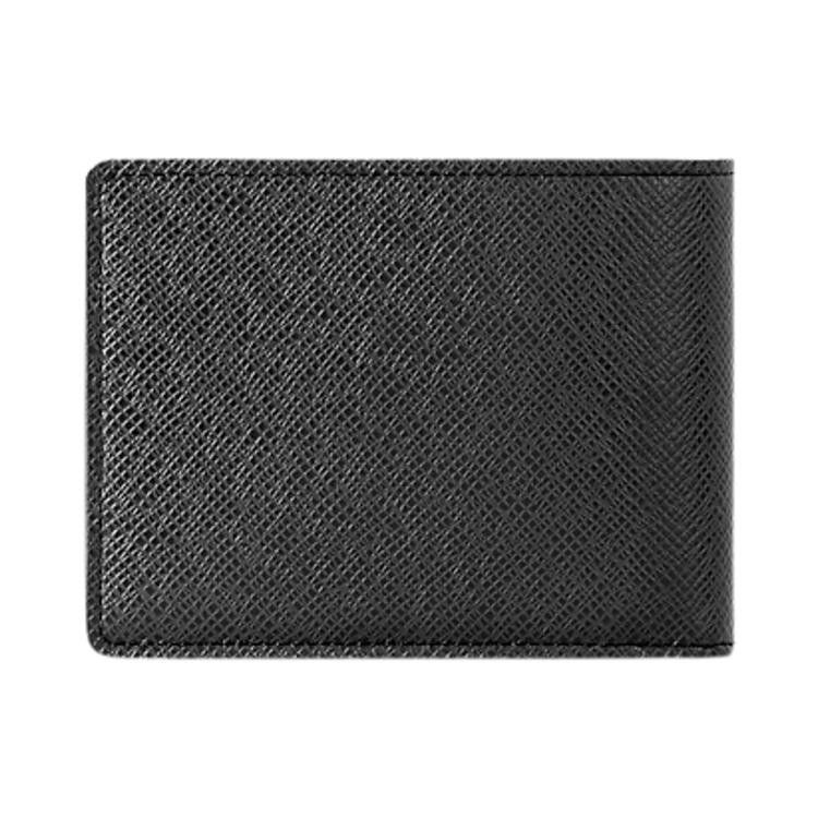 Louis Vuitton Multiple Wallet 'Black Taiga Cowhide Leather'