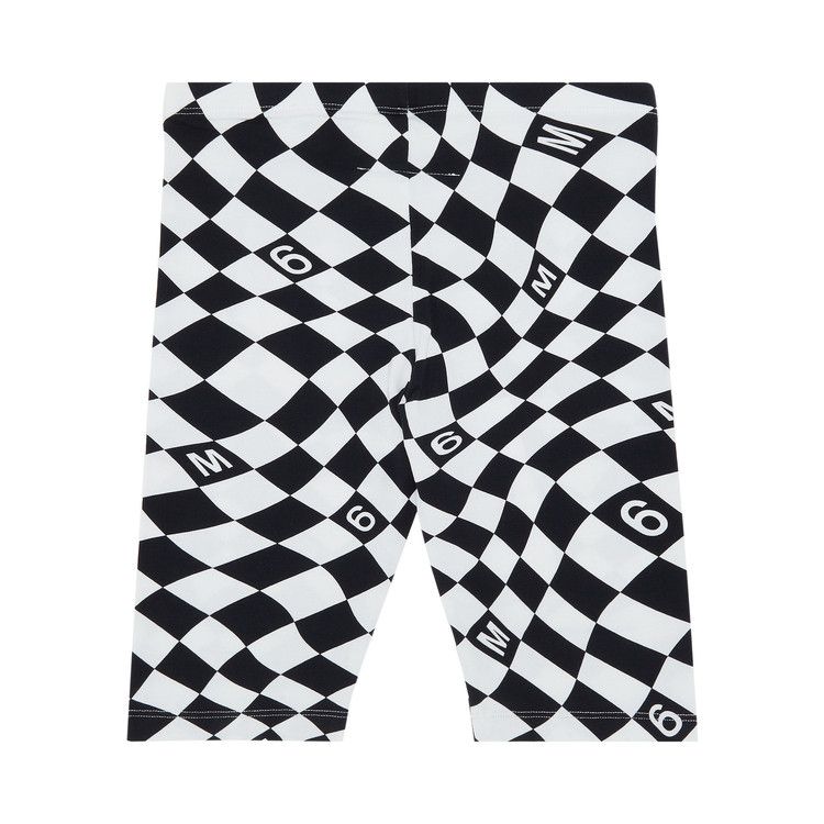 MM6 Maison Margiela Kids Biker Shorts 'White/Black'