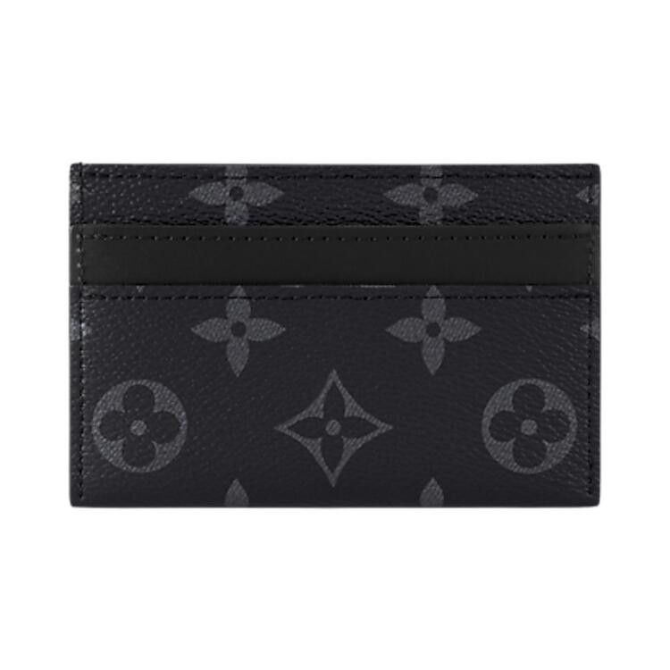 Louis Vuitton Double Card Holder 'Black Monogram Eclipse Canvas'