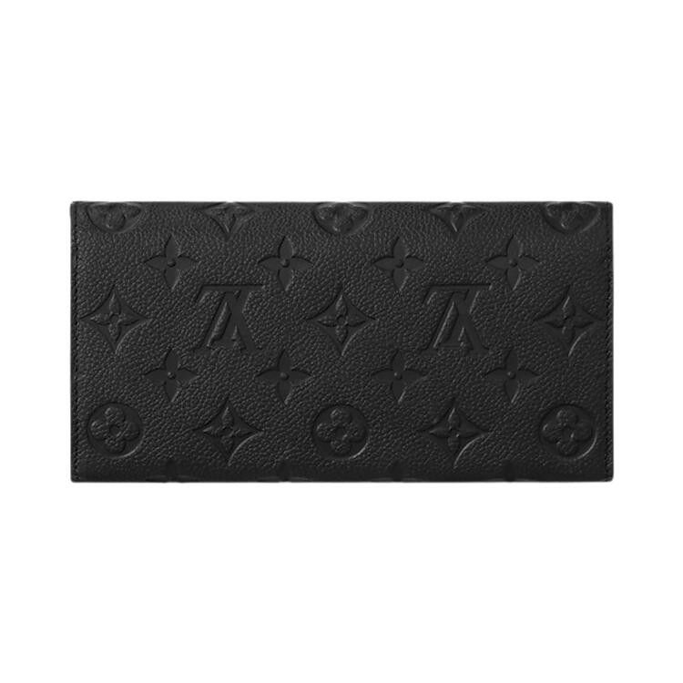 Louis Vuitton Emilie Wallet 'Black Monogram Embossed Empreinte Cowhide Leather'