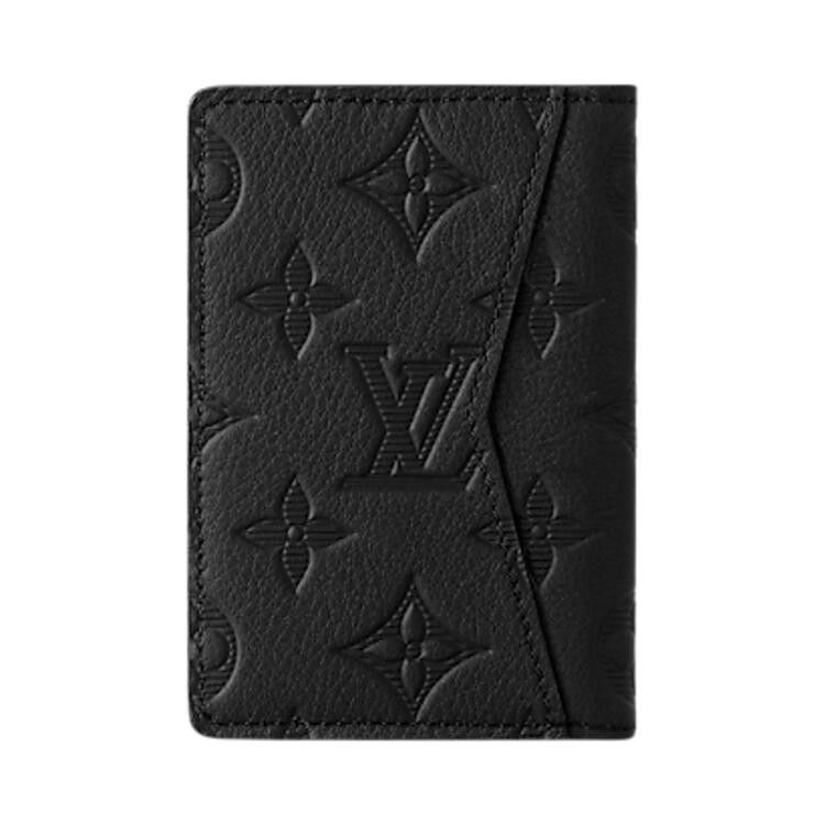 Louis Vuitton Pocket Organizer 'Black Monogram Shadow Calf Leather'