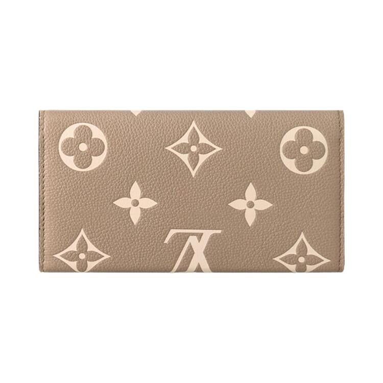 Louis Vuitton Sarah Wallet 'Tourterelle Gray/Cream Monogram Embossed Empreinte Cowhide Leather'