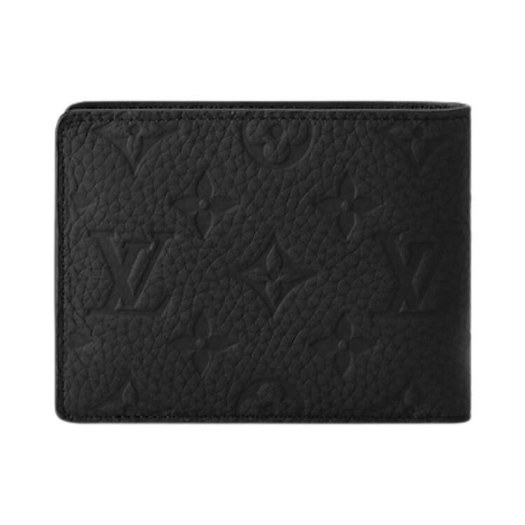 Louis Vuitton Multiple Wallet 'Black Embossed Taurillon Monogram Cowhide Leather'