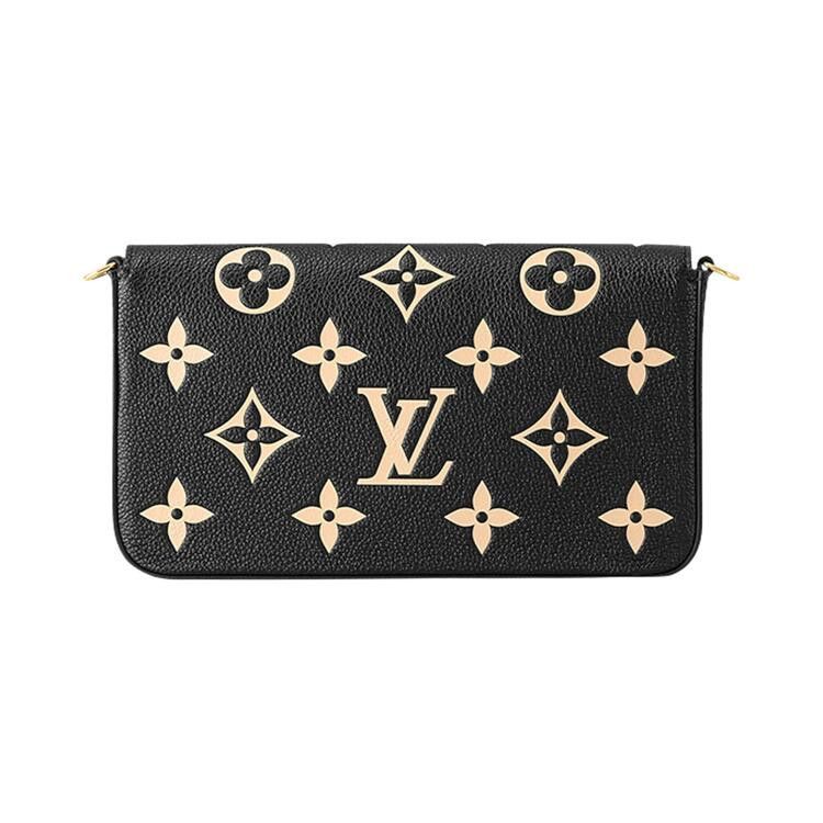 Louis Vuitton Pochette FéLicie 'Black/Beige Monogram Embossed Empreinte Cowhide Leather'