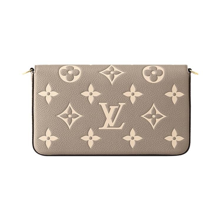 Louis Vuitton Pochette Felicie 'Tourterelle Gray/Cream Monogram Embossed Empreinte Cowhide Leather'