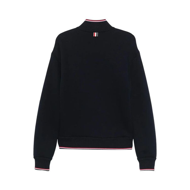 Thom Browne Oversized Funnel Neck Zip Up Jacket 'Navy'