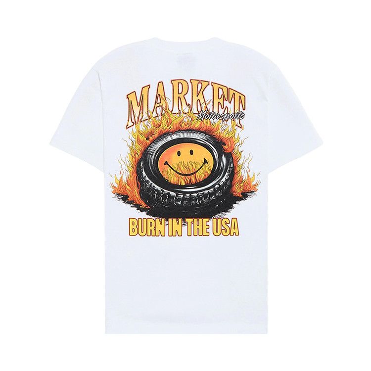 Market Smiley Burnt Rubber T-Shirt 'White'