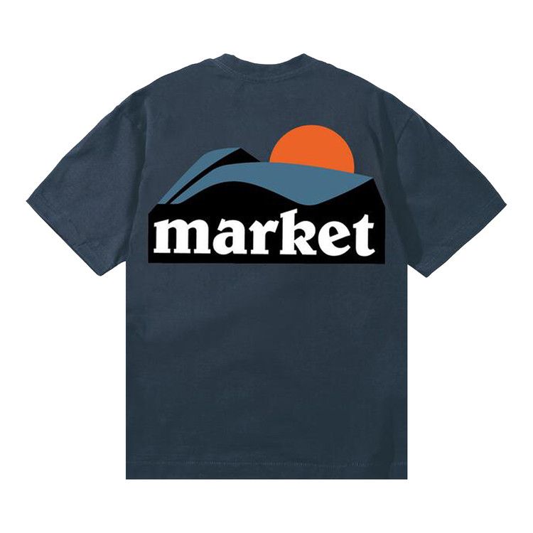 Market On The Horizon Tee 'Dusty Blue'