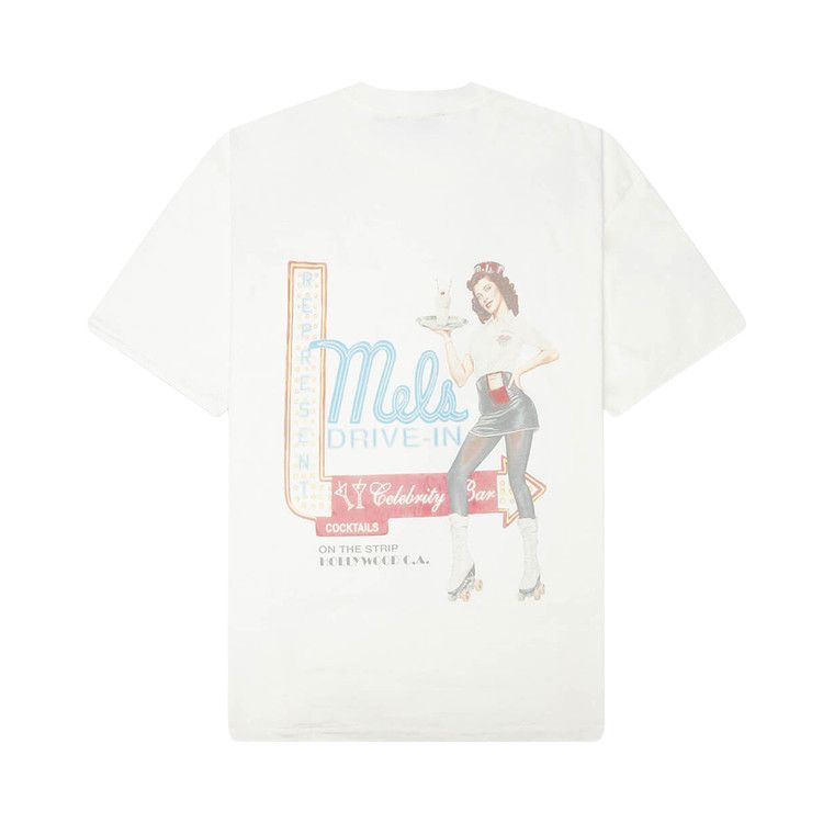 Represent Clo x Mel's Diner T-Shirt 'Flat White'