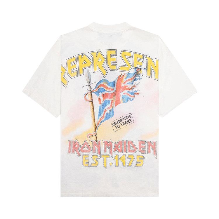 Represent Clo x Iron Maiden Steed Tee 'Flat White'