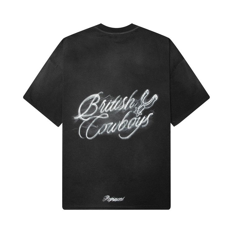 Represent Clo British Cowboys T-Shirt 'Stained Black'