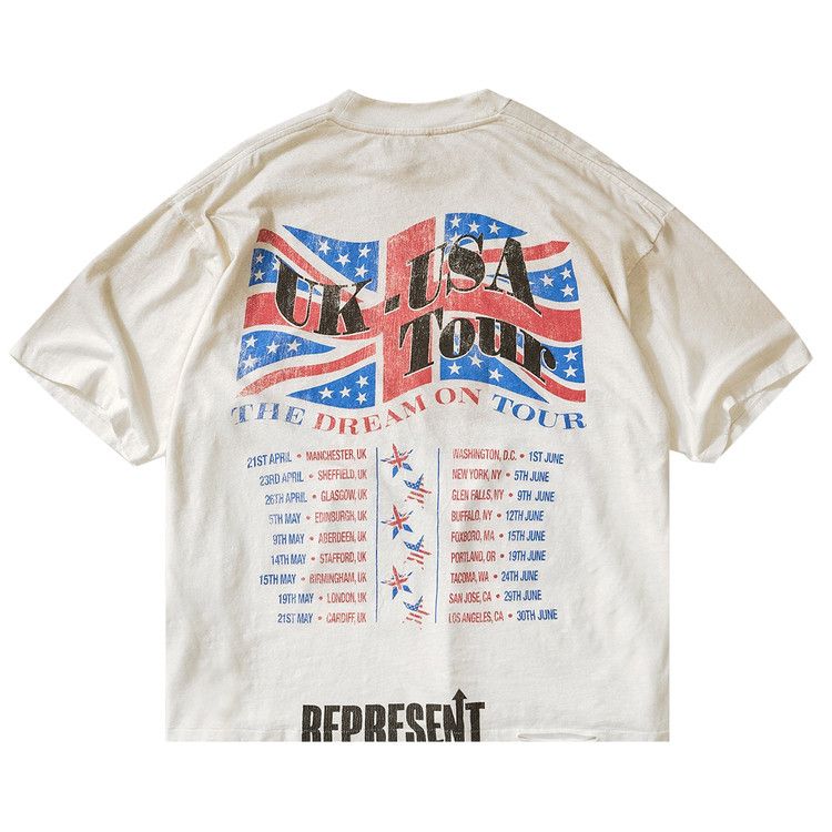 Represent Clo Dream On Tour T-Shirt 'Washed Ecru'