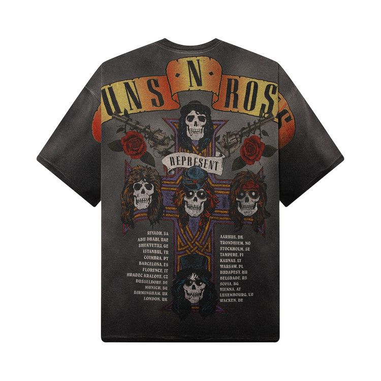 Represent Clo x Guns N' Roses Tour T-Shirt 'Stained Black'