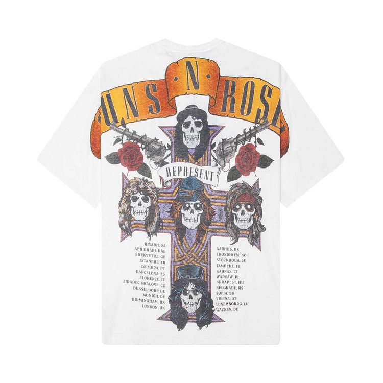Represent Clo x Guns N' Roses Tour T-Shirt 'Flat White'