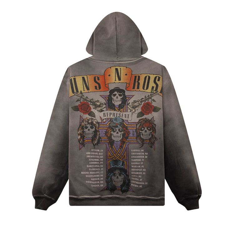 Represent Clo x Guns N' Roses Tour Hoodie 'Stained Black'