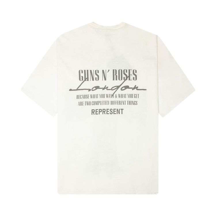 Represent Clo x Guns N' Roses Cross T-Shirt 'Washed Ecru'