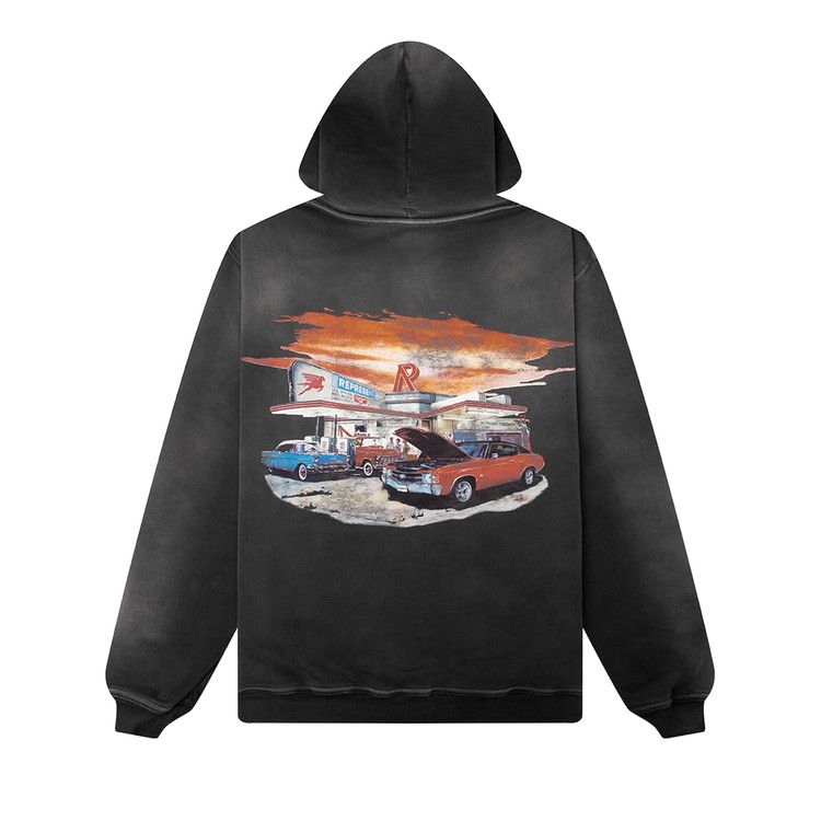 Represent Clo 24 Hour Service Hoodie 'Stained Black'