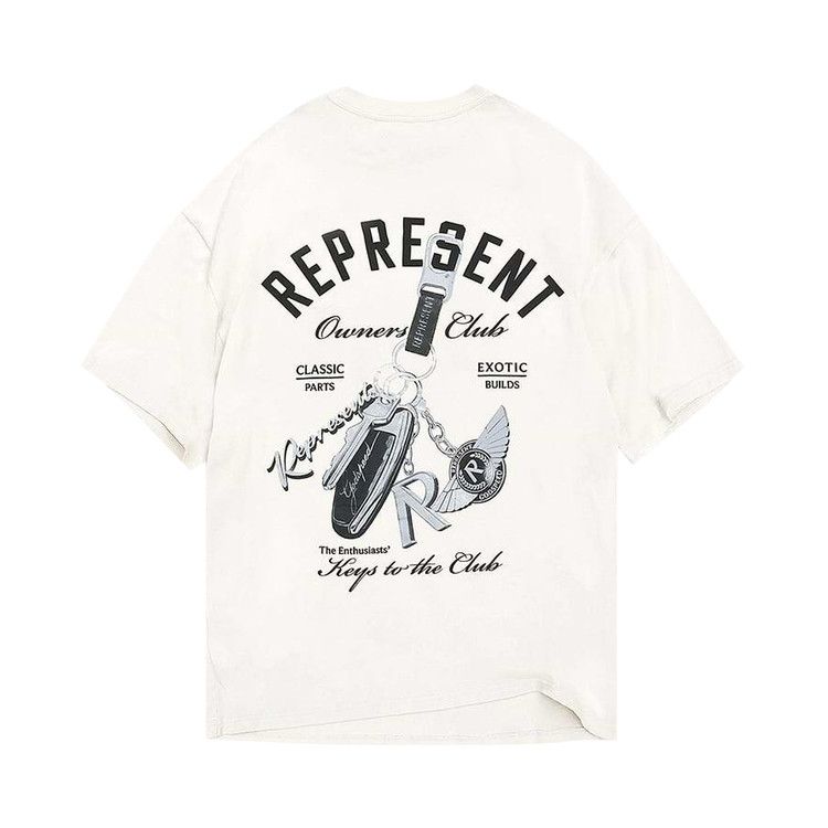 Represent Clo Keys To The Club T-Shirt 'Flat White'