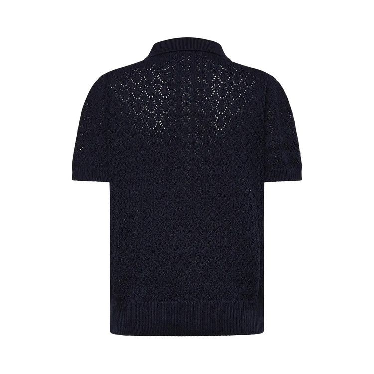 Miu Miu Cotton Polo Shirt 'Navy'