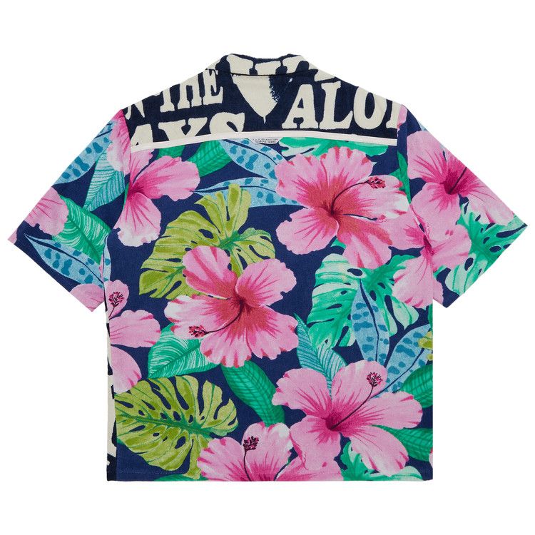 Marine Serre Regenerated Jersey Jacquard Towels Bowling Shirt 'Multicolor'
