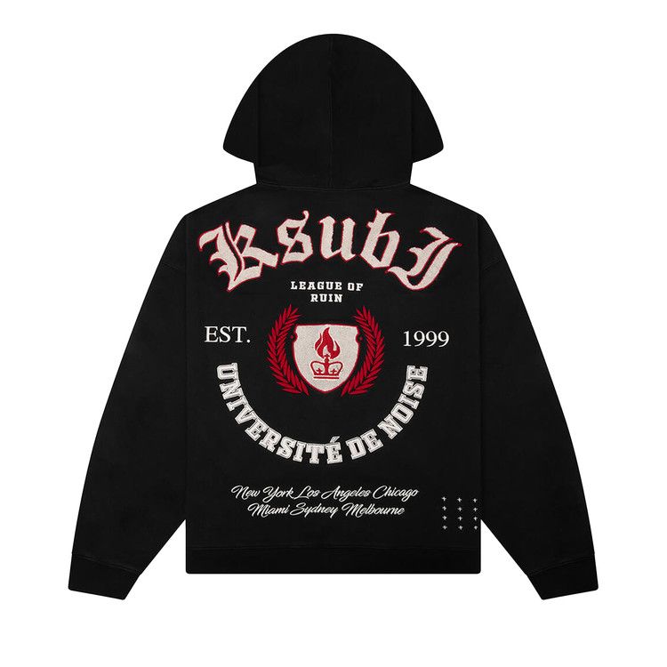 Ksubi League Ekcess Zip Hoodie 'Jet Black'