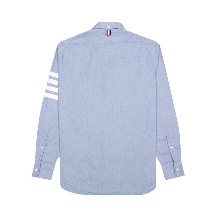 Thom Browne 4 Bar Fitted Button Down Flannel Shirt 'Light Blue'