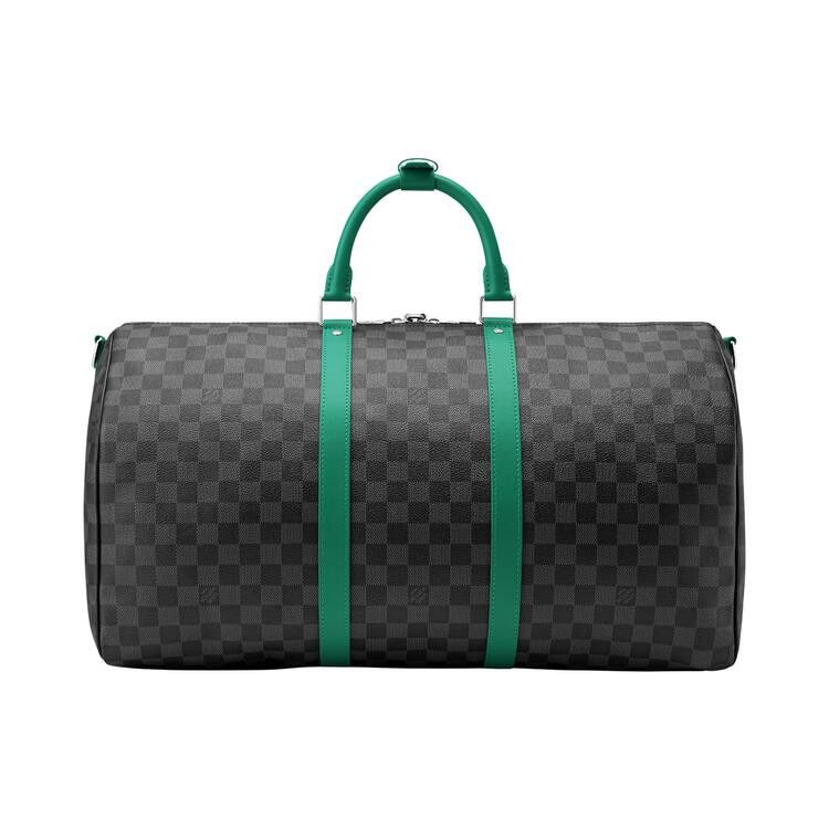 Louis Vuitton Keepall Bandoulière 'Black Damier Graphite Canvas/Green'