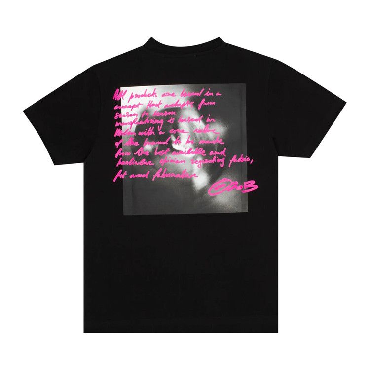 Off-White Tornado Type Slim Short-Sleeve Tee 'Black/Fuchsia'