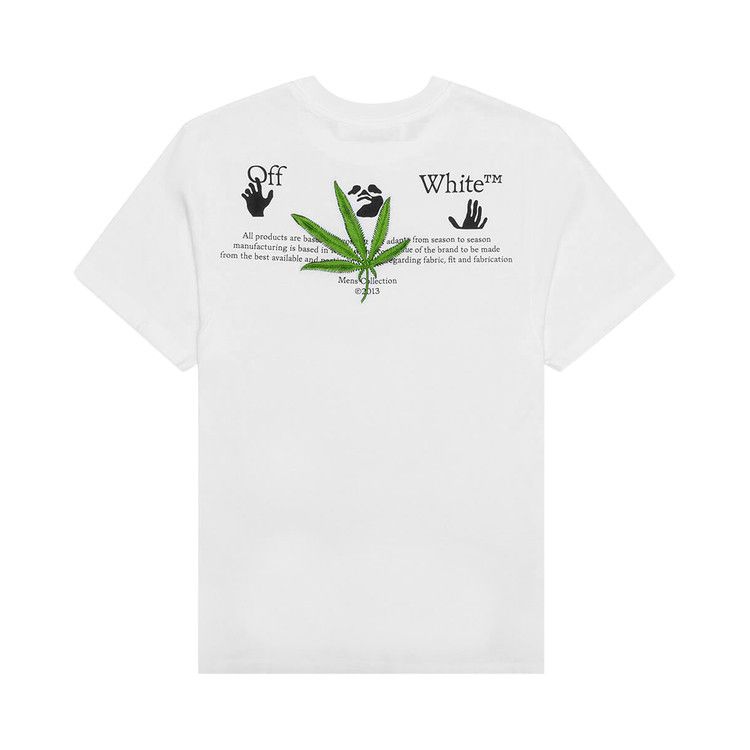 Off-White High Weed Slim Short-Sleeve Tee 'White/Green'