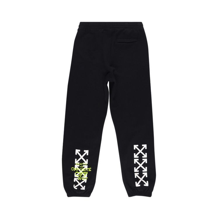 Off-White Opposite Arrow Slim Sweatpants 'Black/Lime'