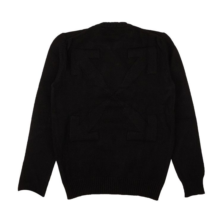 Off-White Logo Knit Crewneck Sweater 'Black'