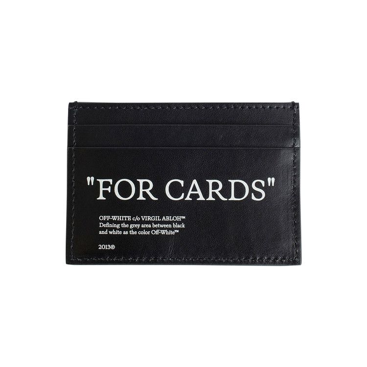 Off-White Quote Bookish Leather Cardholder 'Black/White'