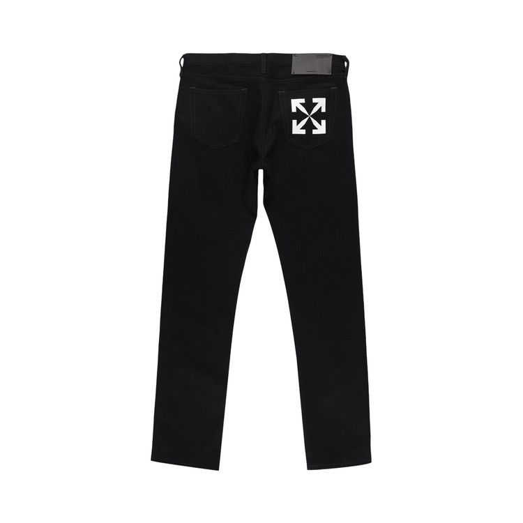 Off-White Single Arrow Slim Jeans 'Black/White'