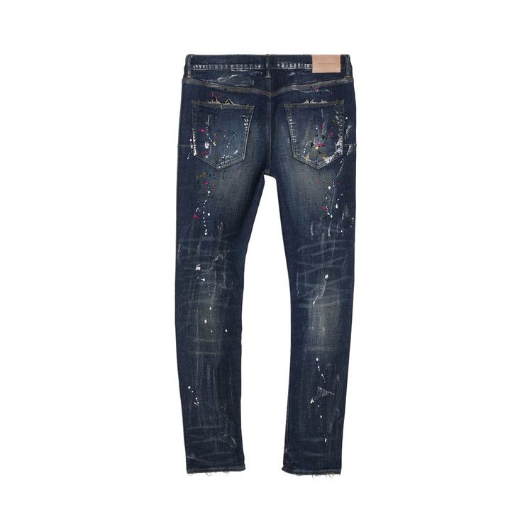 PURPLE BRAND Repair Stitch Low Rise Skinny Jean 'Blue'